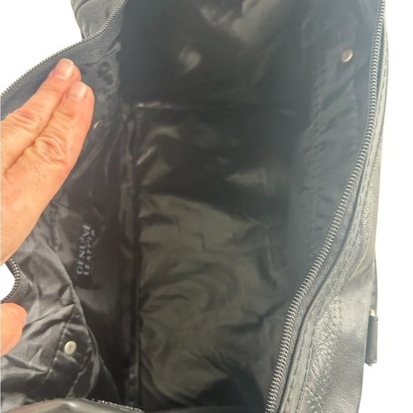 Bon Jovi 80's VIP Black Leather Duffle Overnight Travel Bag Rock N Roll Vintage - Picture 8 of 12